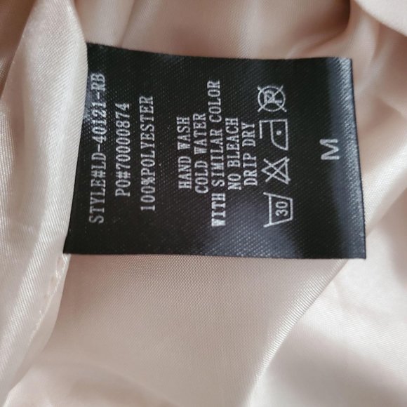 Lush Women's Shuttered Tuck With Black Sash Belt Cream Dress Size Medium - Picture 6 of 7